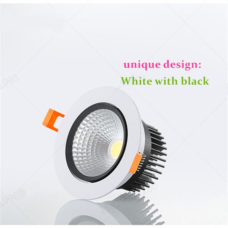 Unique Design White Plus Black Dimmable Recessed COB LED