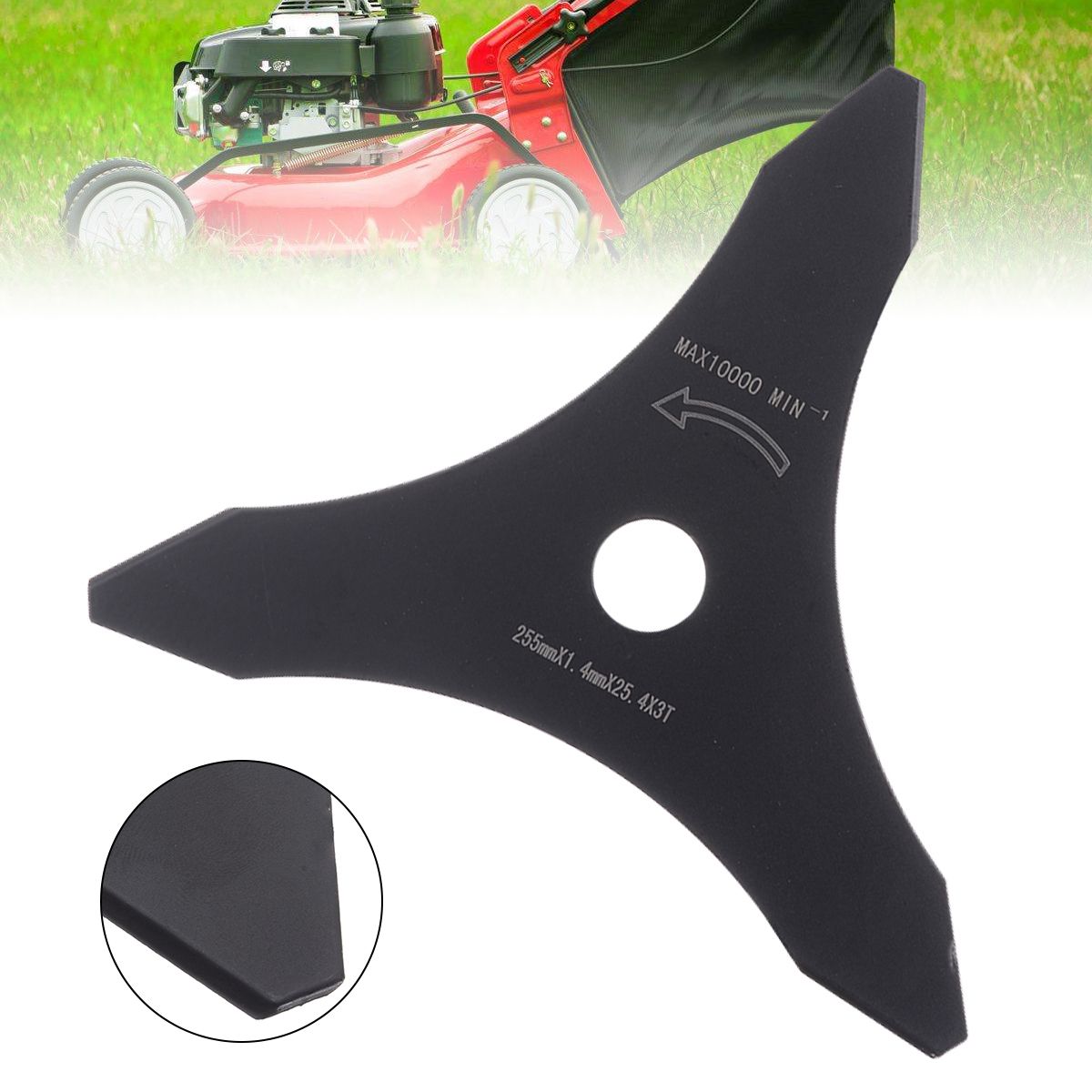 Arrival 3 Teeth Brush Cutter Blade Metal Brushcutter Trimmer Blade Trimmer Strimmer For Lawn Mower
