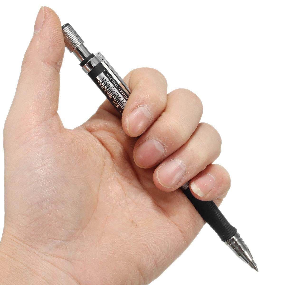 20pcs 2B 2.0mm Lead Holder Pen Automatic Mechanical Drafting Drawing Pencil Study Tool