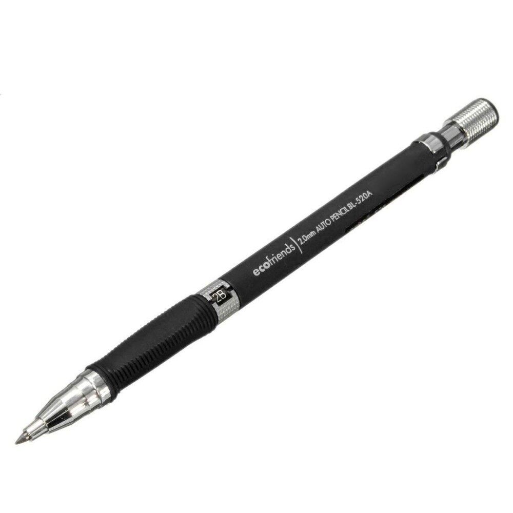 20pcs 2B 2.0mm Lead Holder Pen Automatic Mechanical Drafting Drawing Pencil Study Tool
