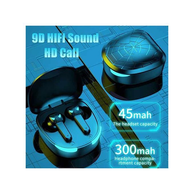 Wireless Headphones Bluetooth 5.0 Fingerprint Touch Earphones Mini In-Ear Sports Running Earplug
