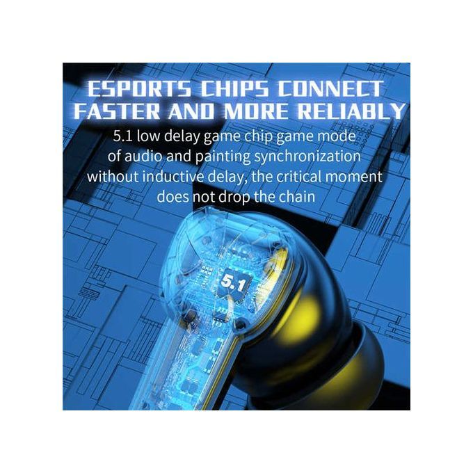 Wireless Headphones Bluetooth 5.0 Fingerprint Touch Earphones Mini In-Ear Sports Running Earplug