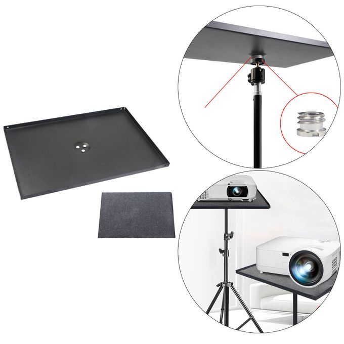 Projector Tripod Stand Foldable Outdoor Indoor Computer Mount Tray
