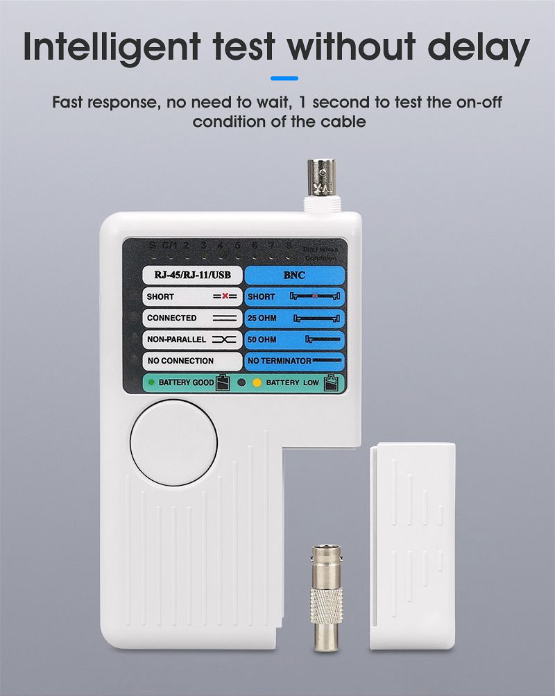 RJ11 RJ45 USB BNC LAN Network Cable Tester For UTP STP LAN