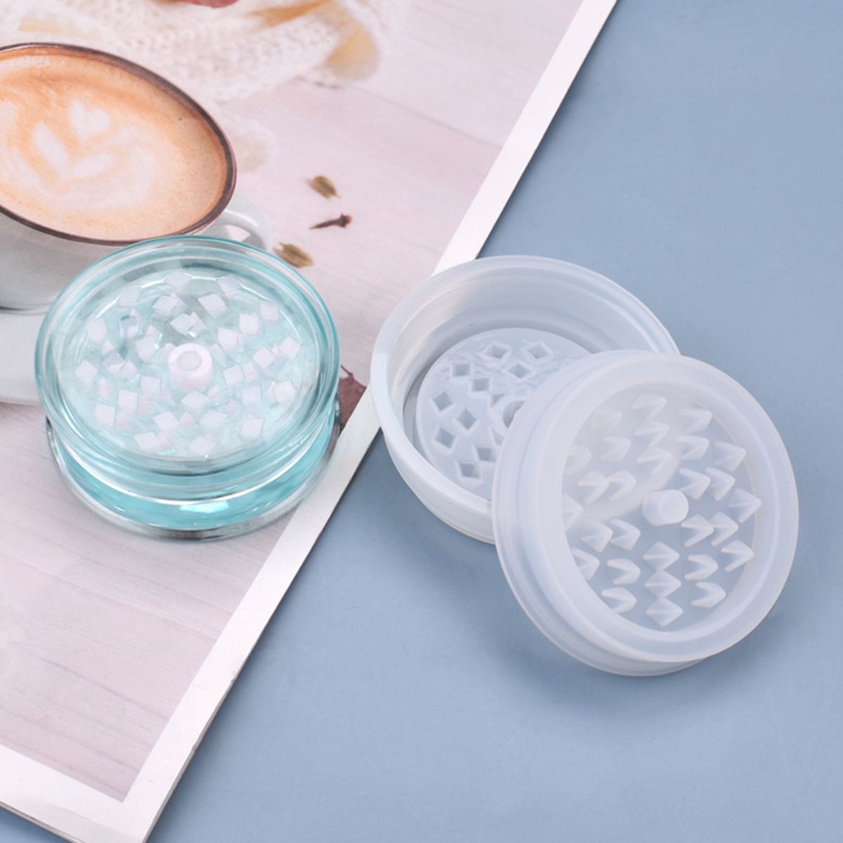Smoke Grinder Resin Epoxy Mold DIY Spice Crusher-White