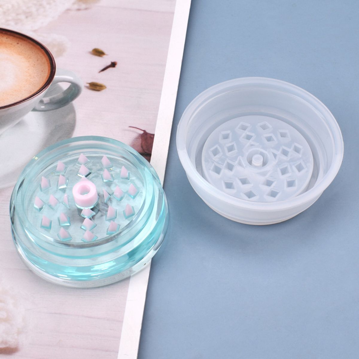 Smoke Grinder Resin Epoxy Mold DIY Spice Crusher-White