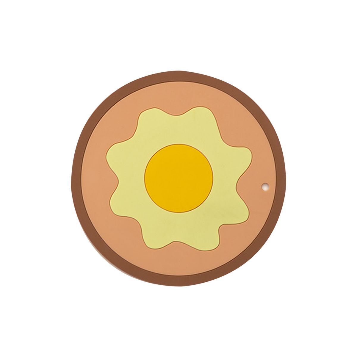 Table Mat Heat Insulation Poached Egg Pattern Long-Brown