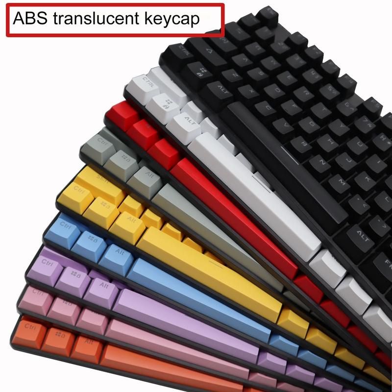 104Pcs ABS Backlight Wear-resistant Key Caps-Black