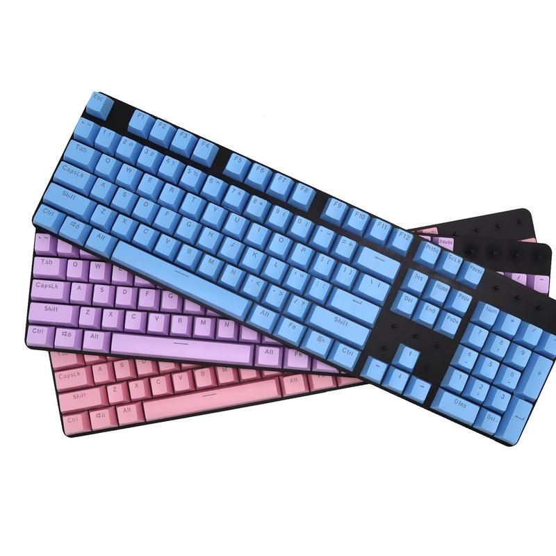 104Pcs ABS Backlight Wear-resistant Key Caps-Black