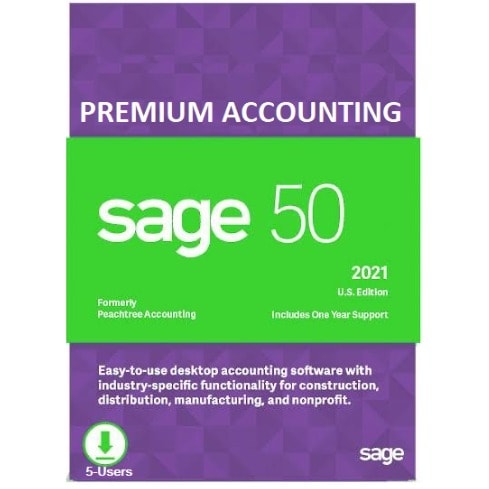 Sage 50 Premium - 2021 - 5 Users