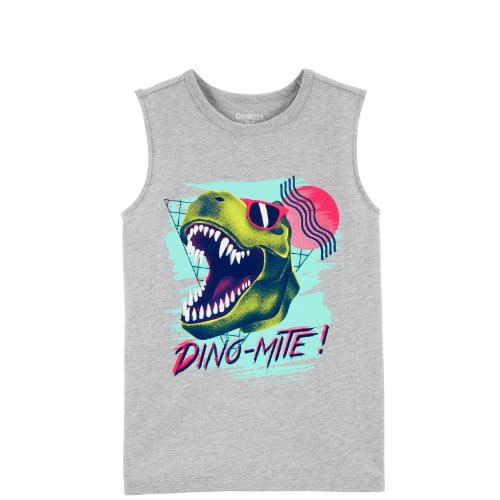 Boys Dino -mite Graphic Muscle Sleeveless Shirt