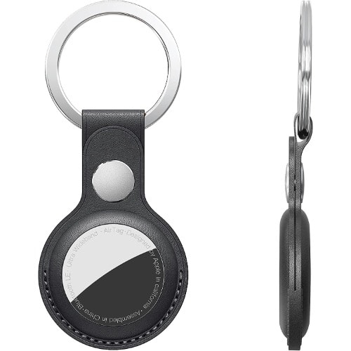 Leather Key Ring - Anti-scratch - Black