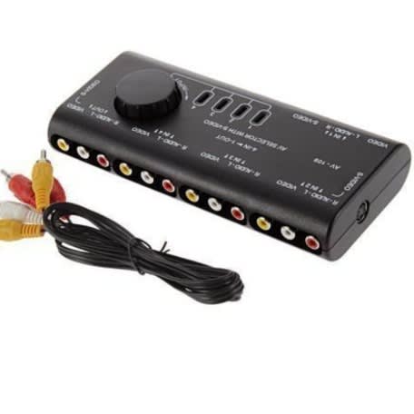 4 In 1 Av Audio  Video Signal Switcher Splitter 4 Way Selector