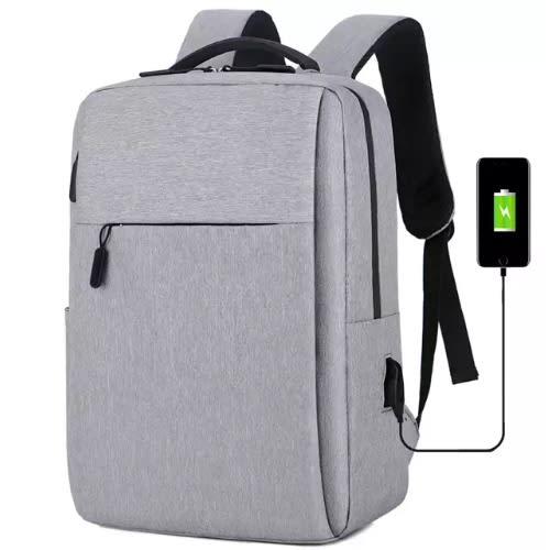 School Laptop Office Backpack Bag - Grey