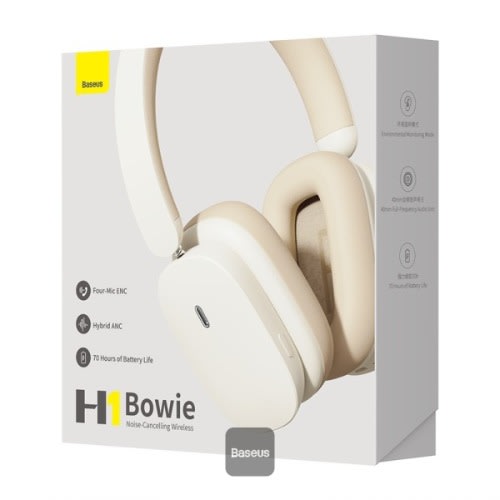 Bowie H1 Hybrid Anc Wireless Headphones 4-mics Enc Bluetooth 5.2 40mm Headsets 70h Time