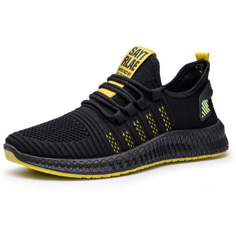 Unisex Sneakers - Black And Yellow