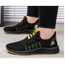 Unisex Sneakers - Black And Yellow