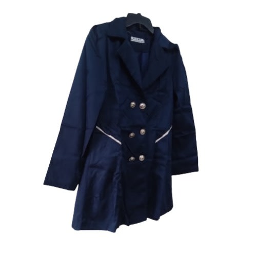 Women's Short Dress- Blue "suit Like" Design