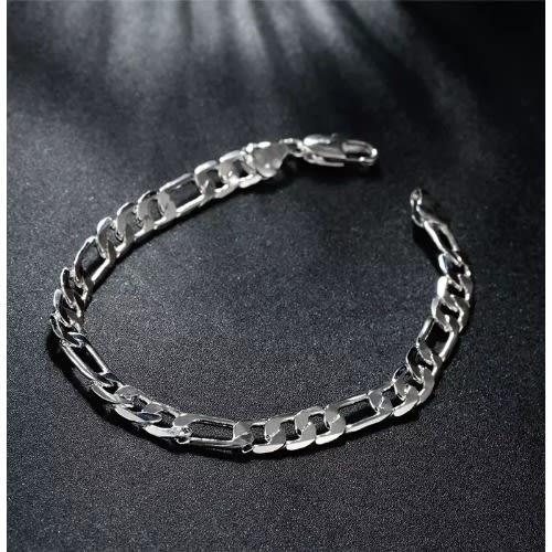 Men Silver Link Bracelet