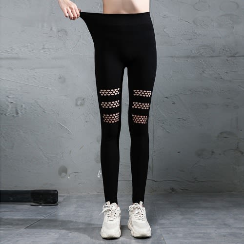 Stretchy Thick Casual Workout Leggings - Black