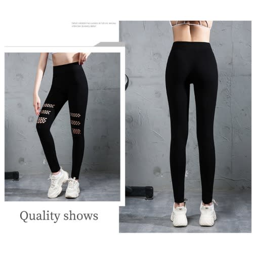 Stretchy Thick Casual Workout Leggings - Black