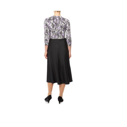 Graphite Melange Bias Skirt