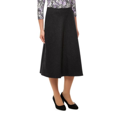 Graphite Melange Bias Skirt