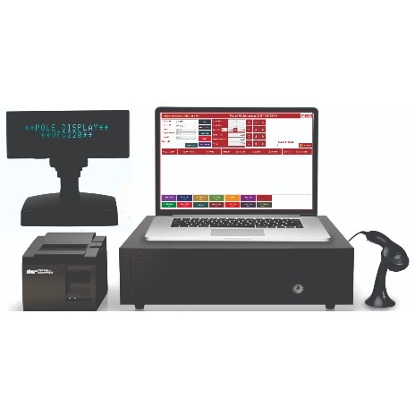 Wilco Prostore Pos Package - Laptop + Printer + Barcode Scanner + Cash Drawer+Display Pole