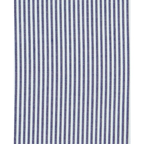 Fitted Navy Bengal Stripe Shirt Single Cuff