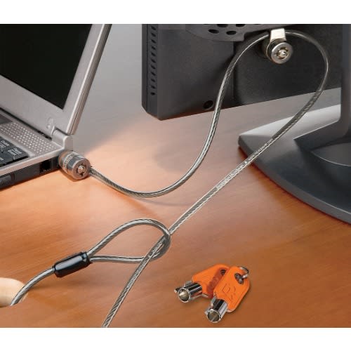 Clicksafe® Keyed Laptop Locks - Twin Lockheads