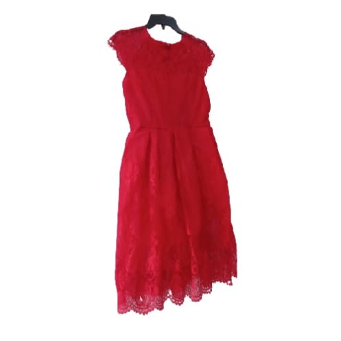 Young Women's Short Red Dress