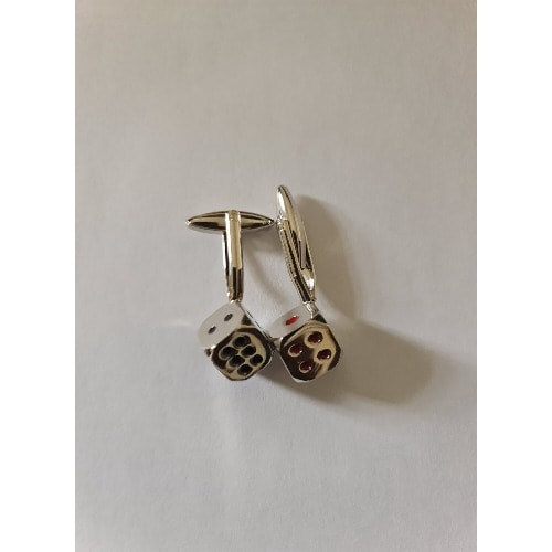 Silver Dice Cufflinks For Men