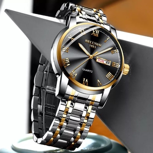 Men Stainless Steel Business Date Wrist Watch