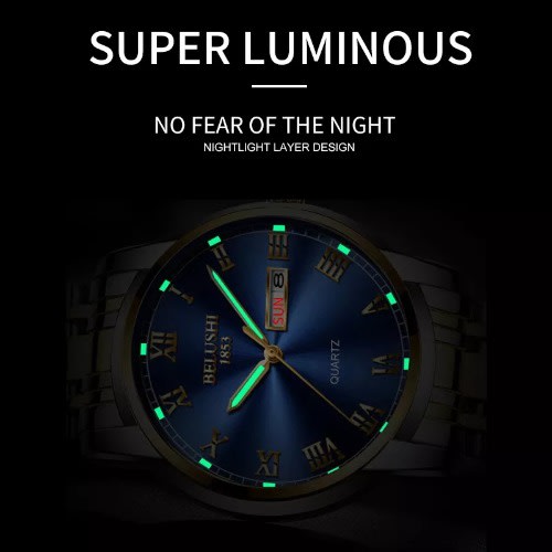 Men Stainless Steel Business Date Wrist Watch