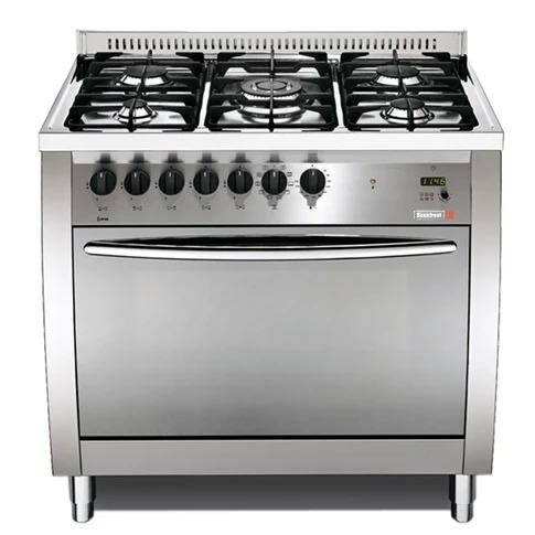 Png96g2g - 90x60 Cms Pearl Black 5 Burners Semi Professional Cooker