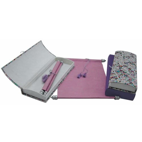 Luxury Scroll Invite-492-Purple- Box of 20pcs