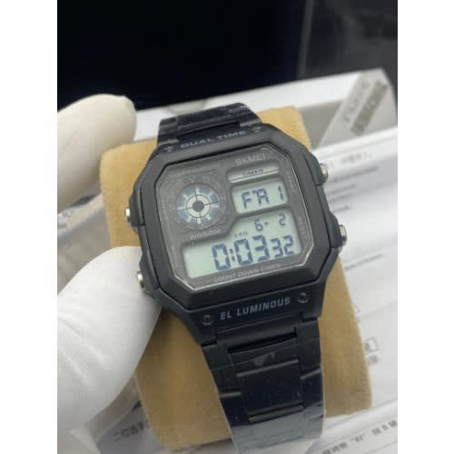 Men's Digital Wristwatch-Black