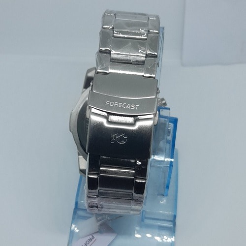 Silver Chronograph Stainless Steel With  White Dial