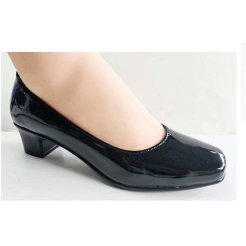 Short Heel Patent Leather Office Shoes