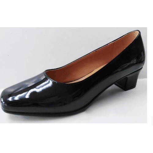 Short Heel Patent Leather Office Shoes