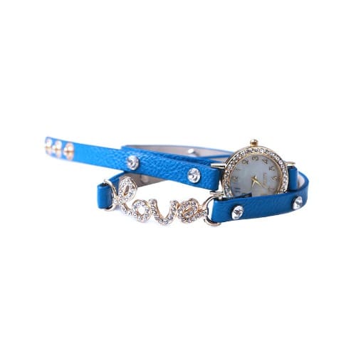 Quartz Rivets Roma Love Bracelet Wrist Watch