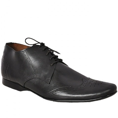 Round Toes Low Ankle Formal Shoe - Black
