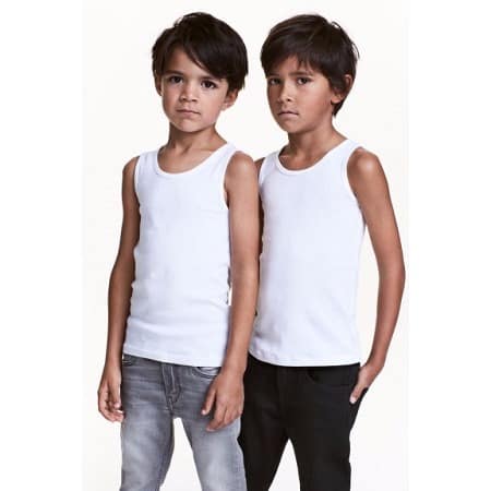 2-Pack Boys Vest Tops - White