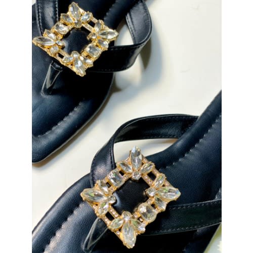 Oleg Flat Slippers - Black