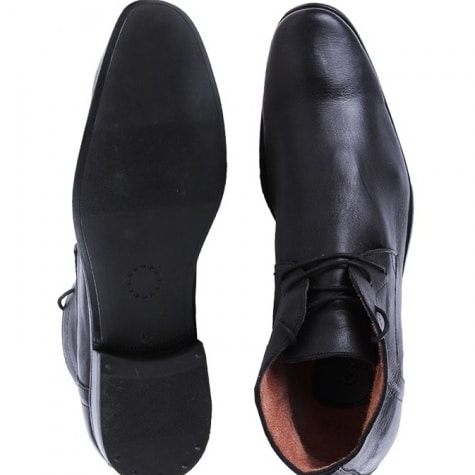 Round Toes Low Ankle Derby-black