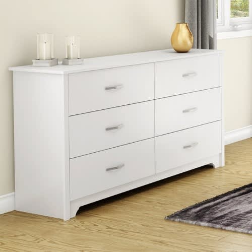 J Best 6 Drawer Double Dresser - Black