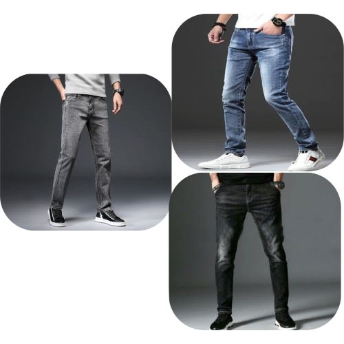 3 Pieces Smart Jean Trouser For Men
