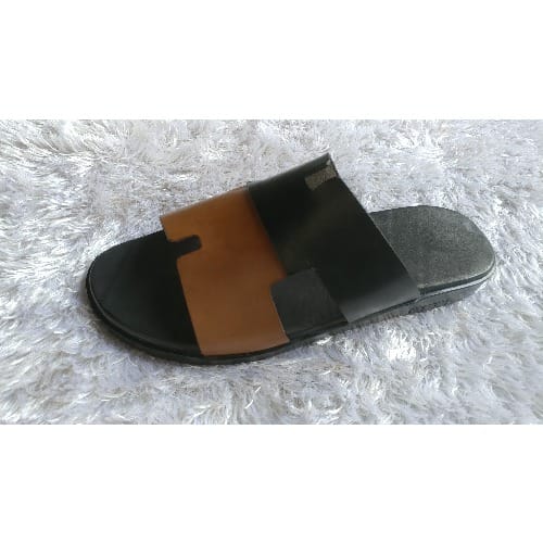 Black And Brown H Cut Slippers
