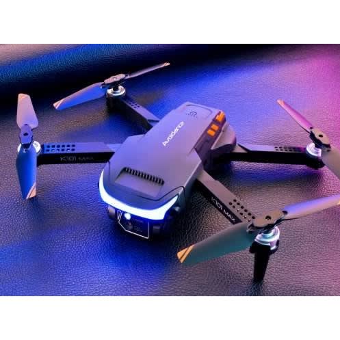 New K101 Max Drone Wifi Fpv 4k Hd Dual Camera With 2 Batteries Obstacle Avoidance Professional