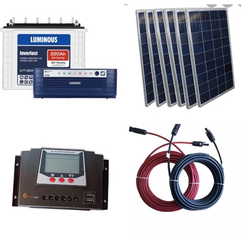 1kva 12v Luminous Inverter+tubular & Panels
